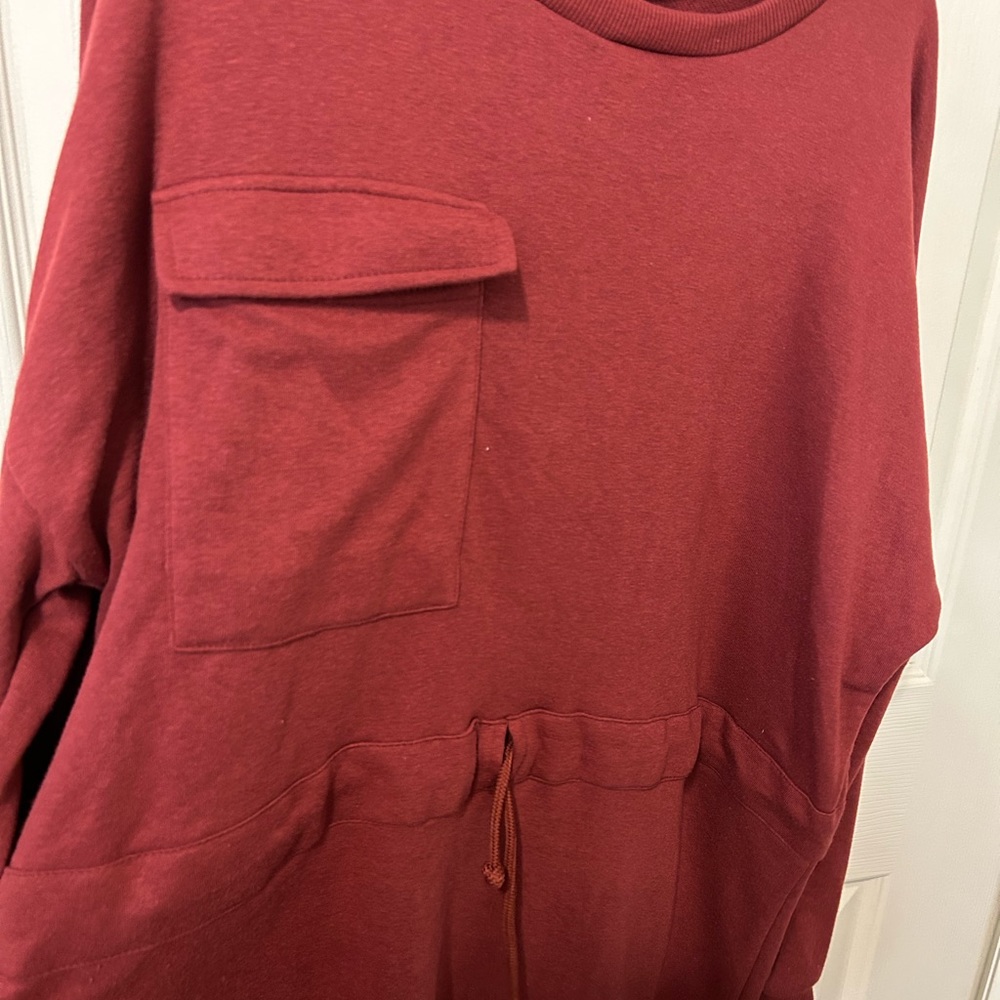 Burgundy MissGuided Pocket Sweater Dress Womens - Picture 5 of 6